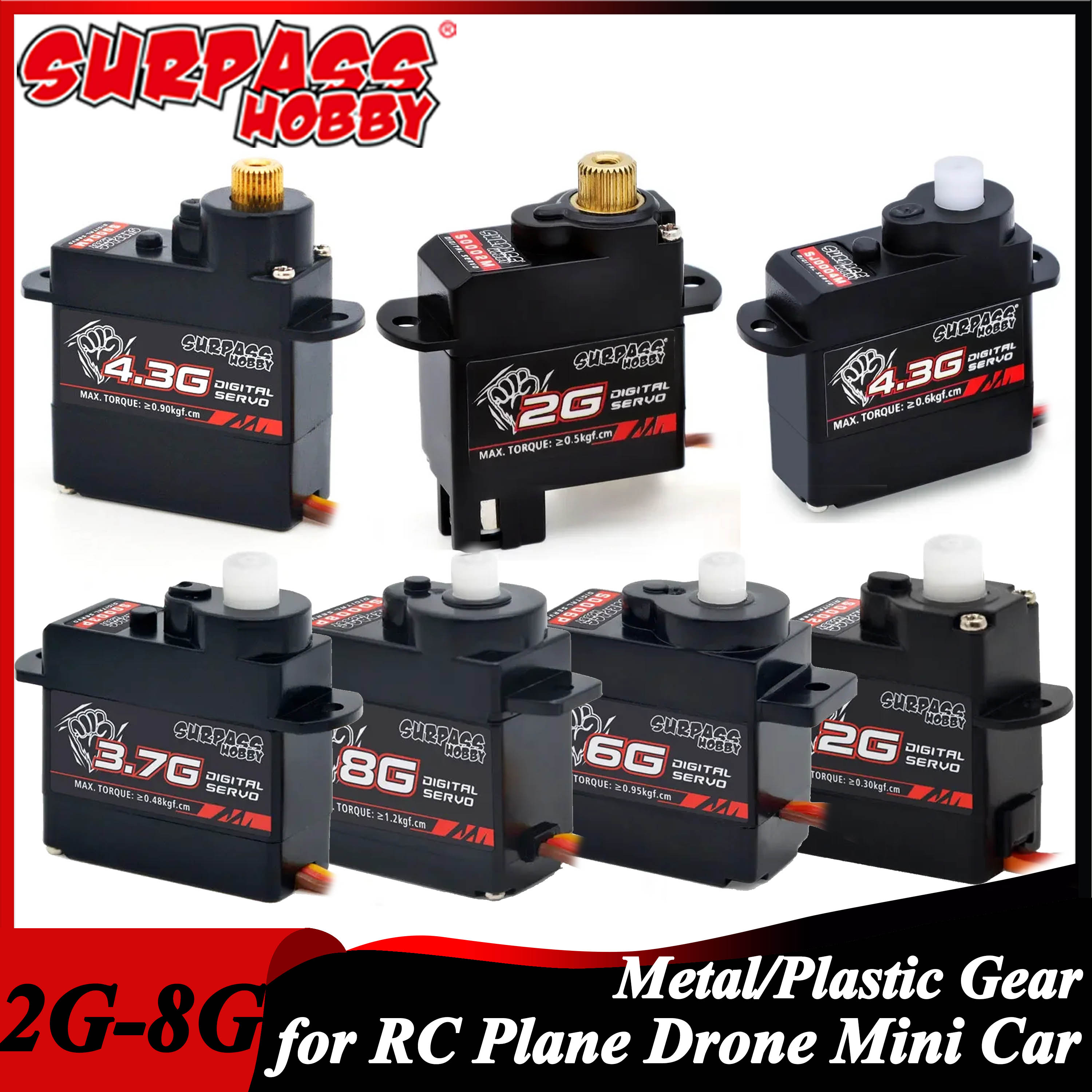 Rc Helicopter Servo - Surpass Hobby 2g 3.7g 4.3g 6g