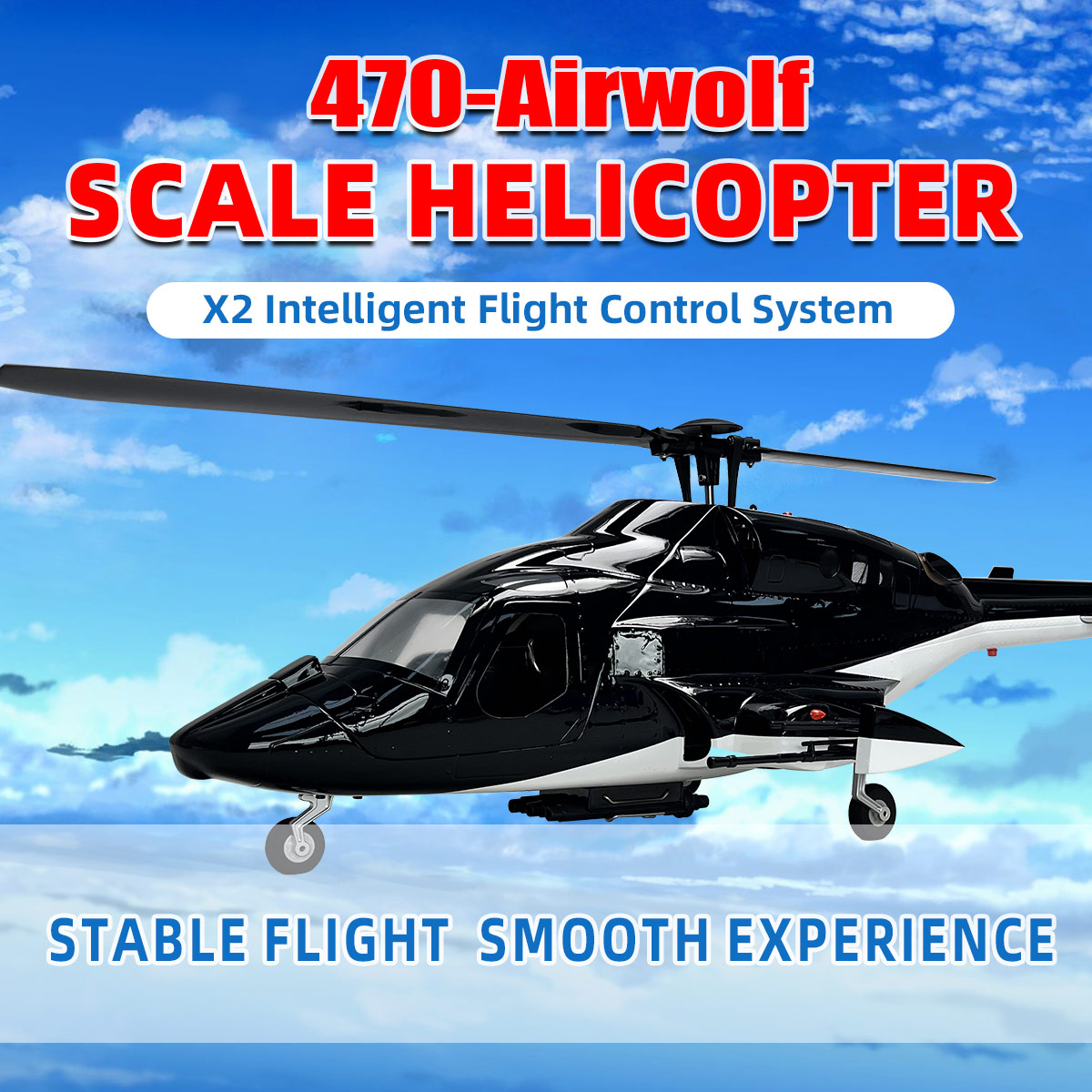 Rc Helicopter Nitro - 470 Dimensioni Airwolf RTF RC Elicottero