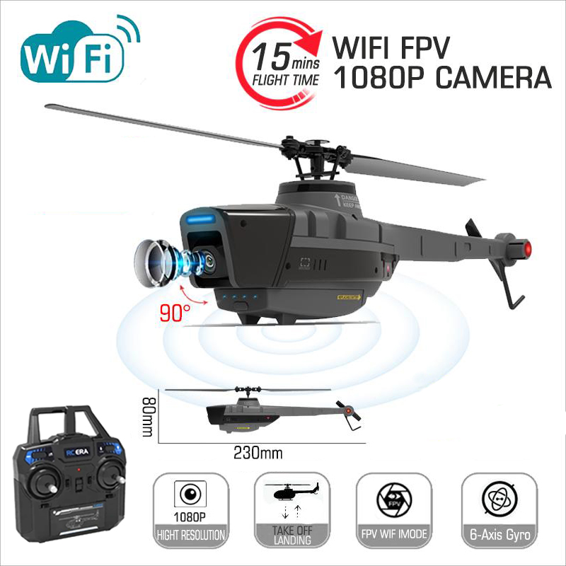 Rc Helicopter Gyro - C128 2.4G RC Elicottero 4 Eliche