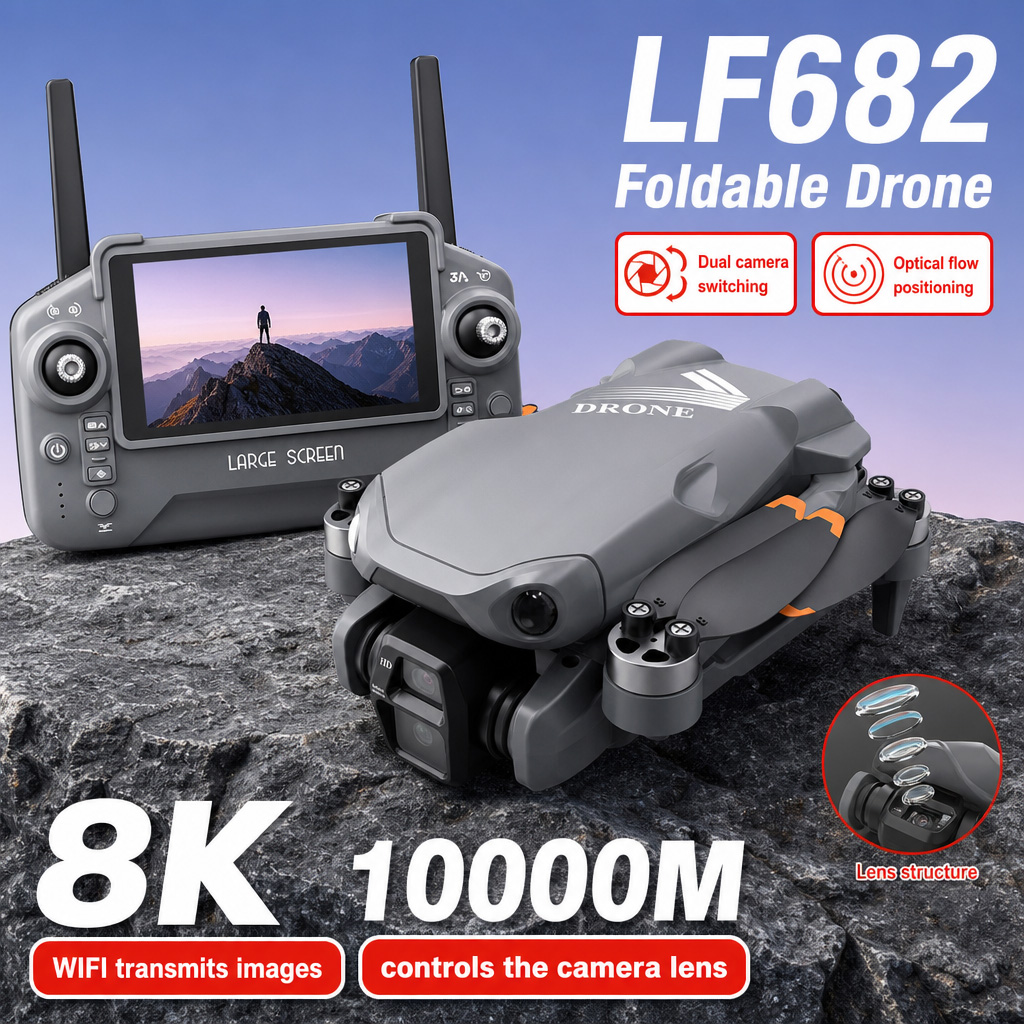 Rc Helicopter Mini - Drone Aereo LF682 con Doppia Fotocamera