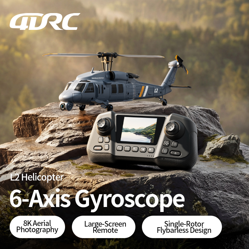 Rc Helicopter Single Rotor - Elicottero Militare RC Apache 4DRC L2
