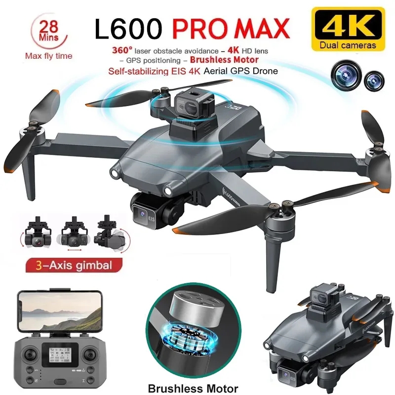 Rc Helicopter Electric - L600 PRO MAX GPS Drone Professionale