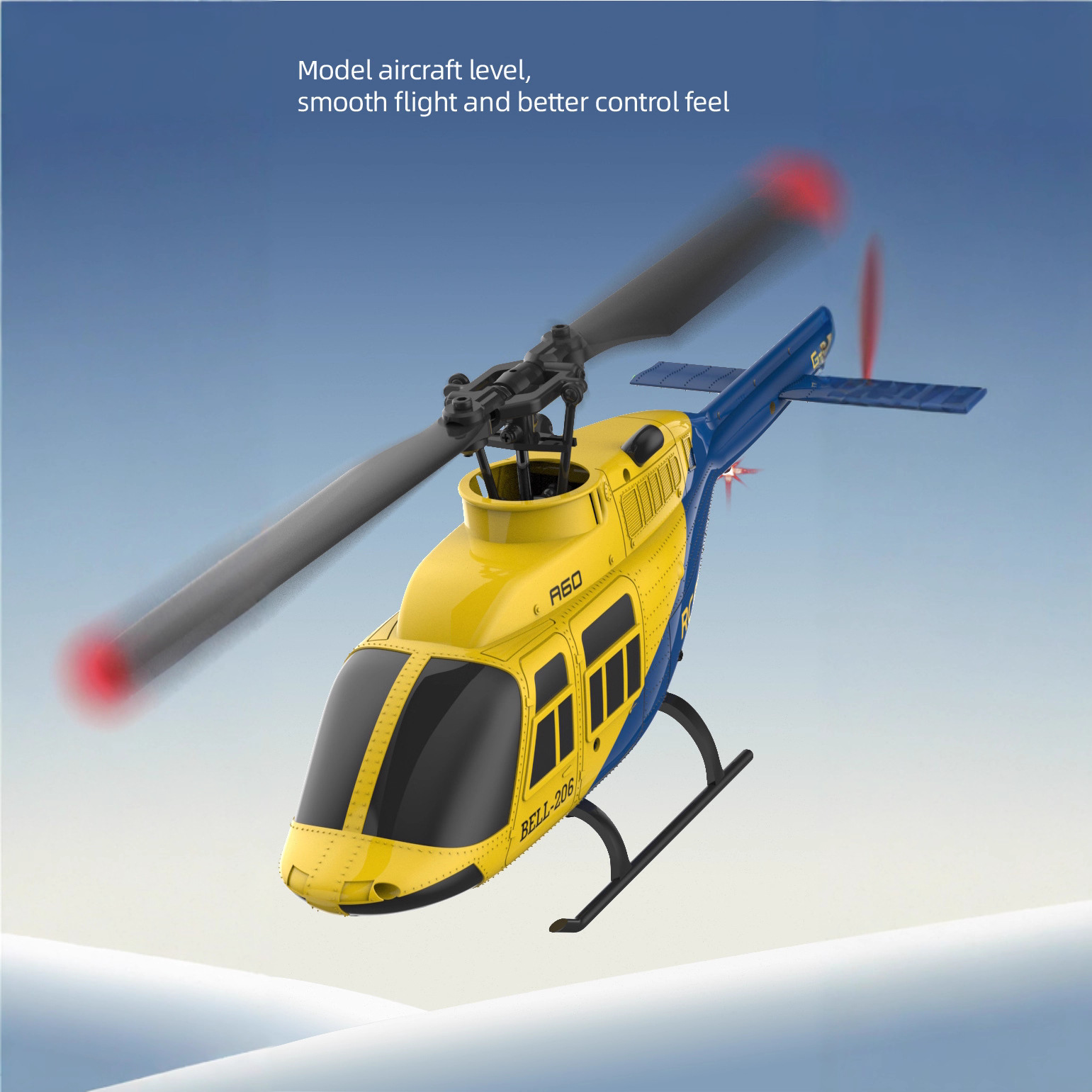 Rc Helicopter Single Rotor - A60 1/42 Bilancia Bell 206 RC