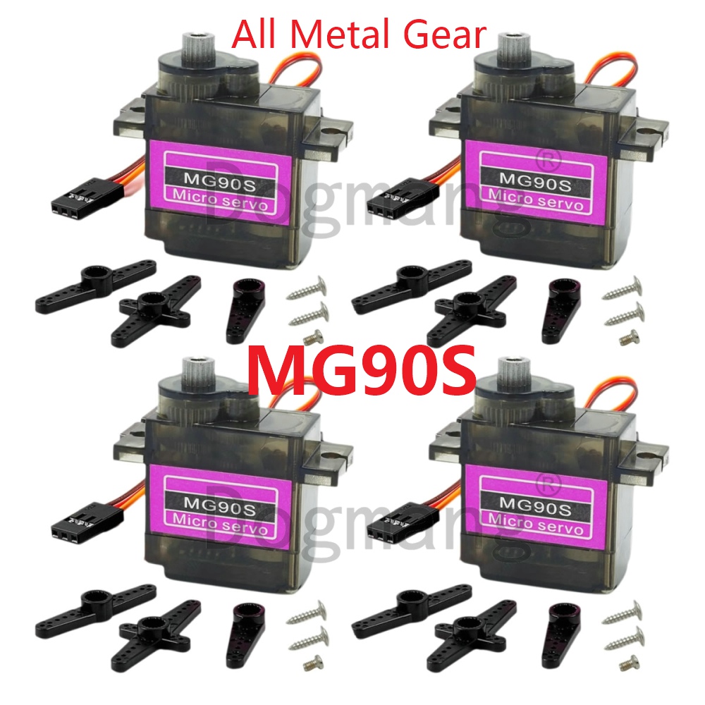 Rc Helicopter Servo - MG90S Servo 1/2/4/10/20/50 pezzi All Metal