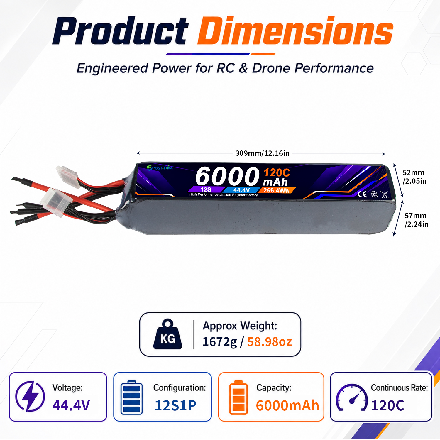 Batteria LiPo Yattox 12S 6000m - Rc Helicopter Large recensione e prezzo