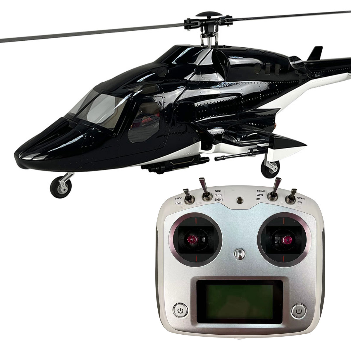 470 Dimensioni Airwolf RTF RC  - Rc Helicopter Nitro recensione e prezzo