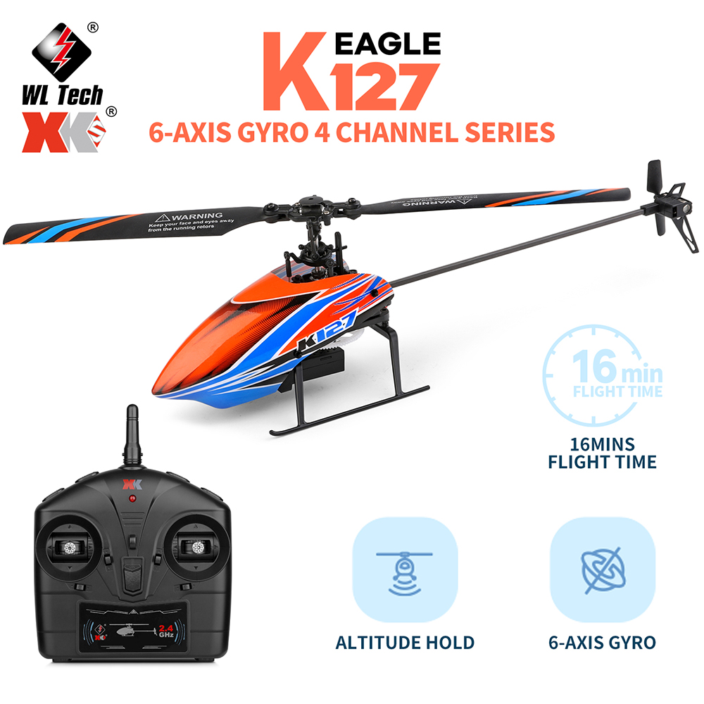 WLtoys XK K127 2.4G 4CH 6-Aixs - Rc Helicopter Single Rotor recensione e prezzo