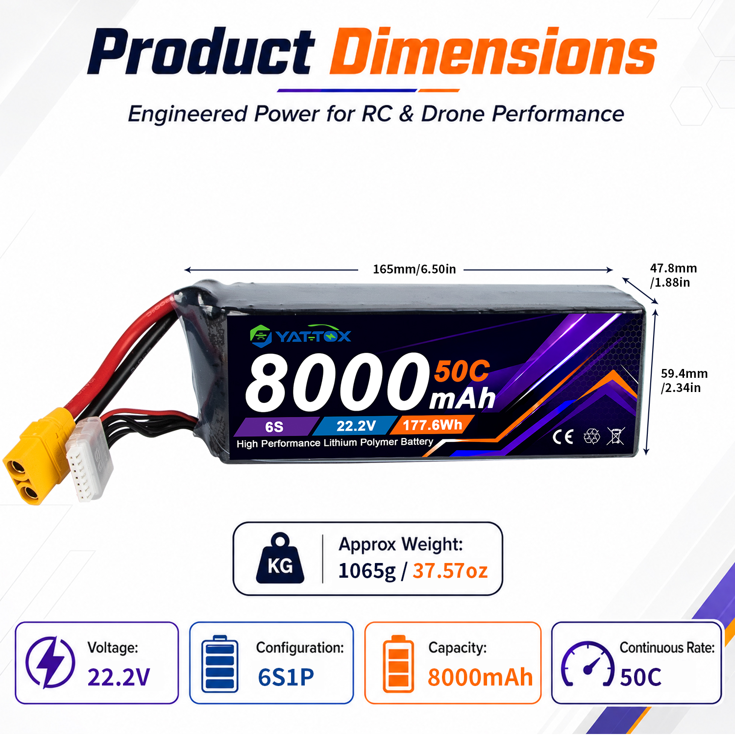 Batteria LiPo Yattox 6S 8000mA - Rc Helicopter Large recensione e prezzo
