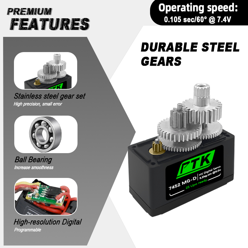 Servo Digitale PTK 7452 MG-D 9 - Rc Helicopter Servo recensione e prezzo